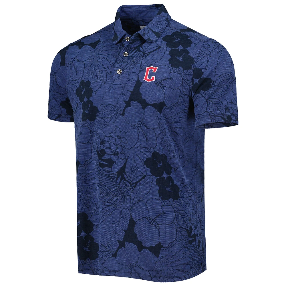 Polo Tommy Bahama Navy Cleveland Guardians Blooms pour homme