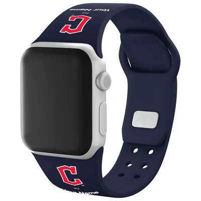 Cleveland Guardians Personalized Silicone Apple Watch Band - Navy