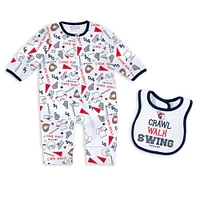 Newborn & Infant WEAR by Erin Andrews Cleveland Guardians Sleep Play Set