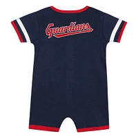 Newborn  Navy Cleveland Guardians Double Hit Coveralls