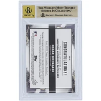 Carte de recrue authentifiée 10/10 Topps Inception Nike Swoosh #IAP-OG #1/1 BGS 2023 autographiée par Oscar Gonzalez des Cleveland Guardians - Sous-grades 10, 9, 5, 10, 10