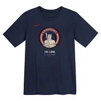 T-shirt Nike bleu marine Cleveland Guardians City Connect pour enfants d'âge préscolaire