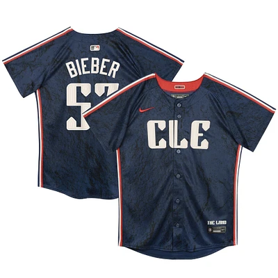 Maillot Nike Shane Bieber Cleveland Guardians 2024 City Connect Limited pour enfants d'âge préscolaire