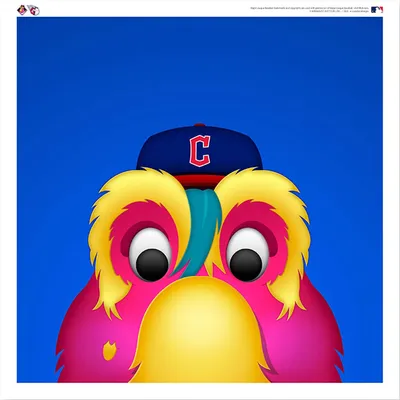 Slider Cleveland Guardians 12'' x 12'' Minimalist Mascot Poster Print