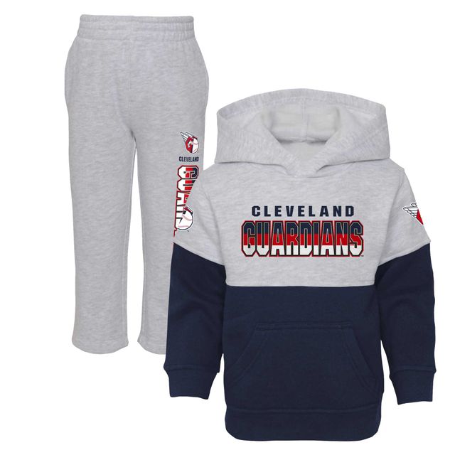 Ensemble de jeu deux pièces Cleveland Guardians bleu marine/gris chiné pour tout-petit