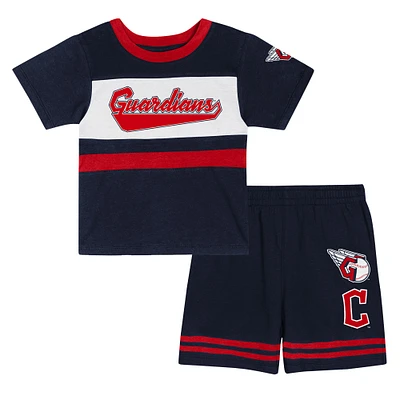 Toddler  Navy Cleveland Guardians Bonus Ball T-Shirt & Shorts Set
