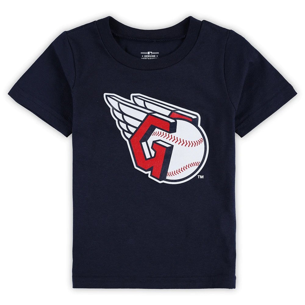 T-shirt bleu marine avec logo principal de l'équipe Cleveland Guardians pour tout-petits