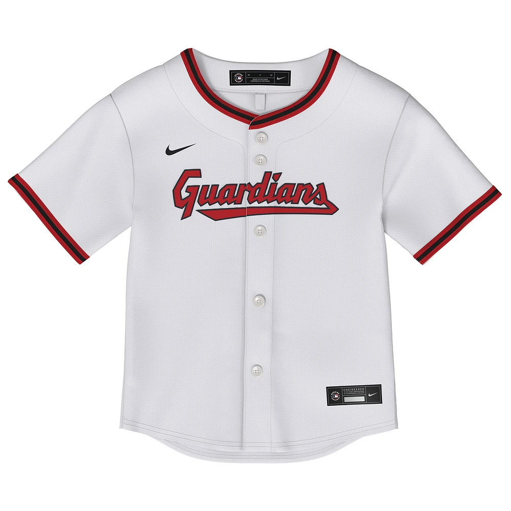 Maillot Nike José Ramírez blanc pour enfant des Cleveland Guardians Replica 2.0