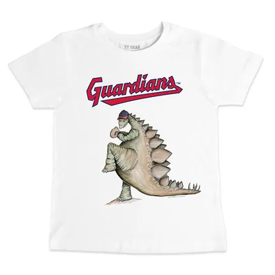 Cleveland Guardians Tiny Turnip Toddler Stega T-Shirt - White