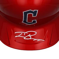 Réplique du casque de frappeur chromé alternatif autographié par Travis Bazzana des Cleveland Guardians