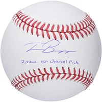 Travis Bazzana Cleveland Guardians Autographed Baseball with "2024 1st Overall Pick" Inscription
