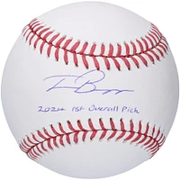 Travis Bazzana Cleveland Guardians Autographed Baseball with "2024 1st Overall Pick" Inscription