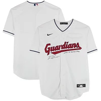 Travis Bazzana Cleveland Guardians Autographed Nike White Replica Jersey with "2024 1st Overall Pick" Inscription - Signed on Front