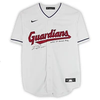Travis Bazzana Cleveland Guardians Autographed Nike White Replica Jersey with "2024 1st Overall Pick" Inscription - Signed on Front
