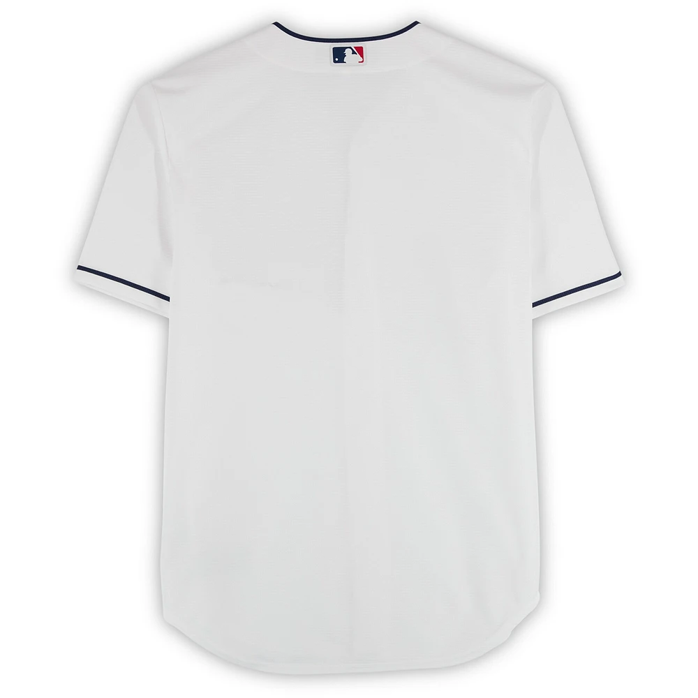 Travis Bazzana Cleveland Guardians Autographed Nike White Replica Jersey with "2024 1st Overall Pick" Inscription - Signed on Front