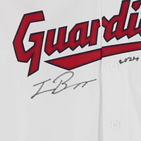 Travis Bazzana Cleveland Guardians Autographed Nike White Replica Jersey with "2024 1st Overall Pick" Inscription - Signed on Front