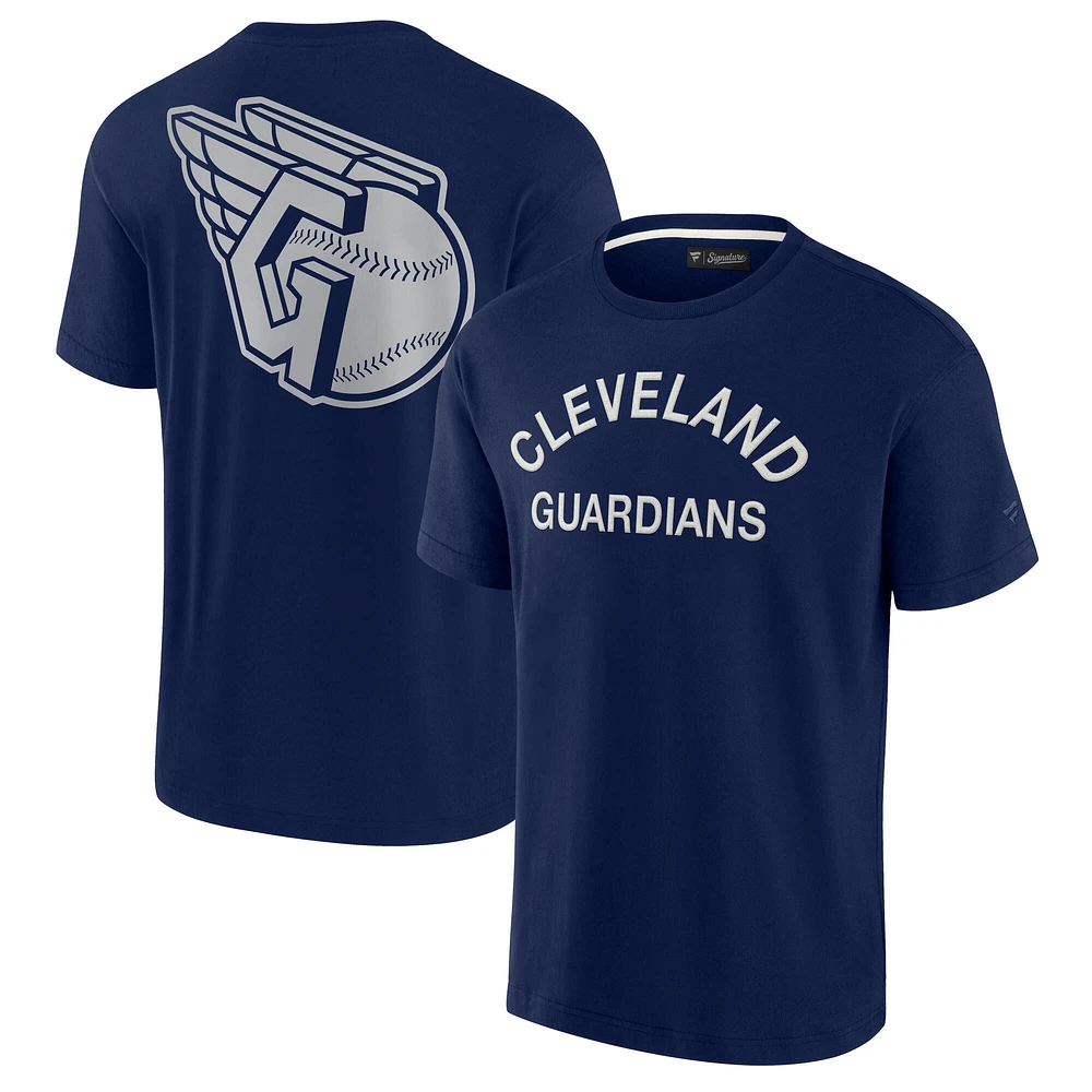 T-shirt unisexe à manches courtes bleu marine Cleveland Guardians Elements ultra doux