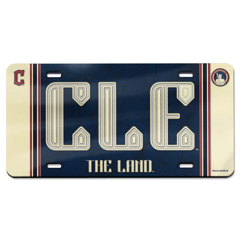 WinCraft Cleveland Guardians 2024 City Connect Laser Cut Acrylic License Plate