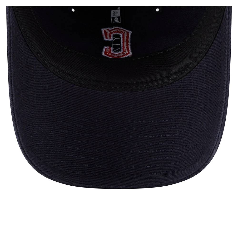 Women's New Era  Navy Cleveland Guardians Preppy Team 9TWENTY Adjustable Hat