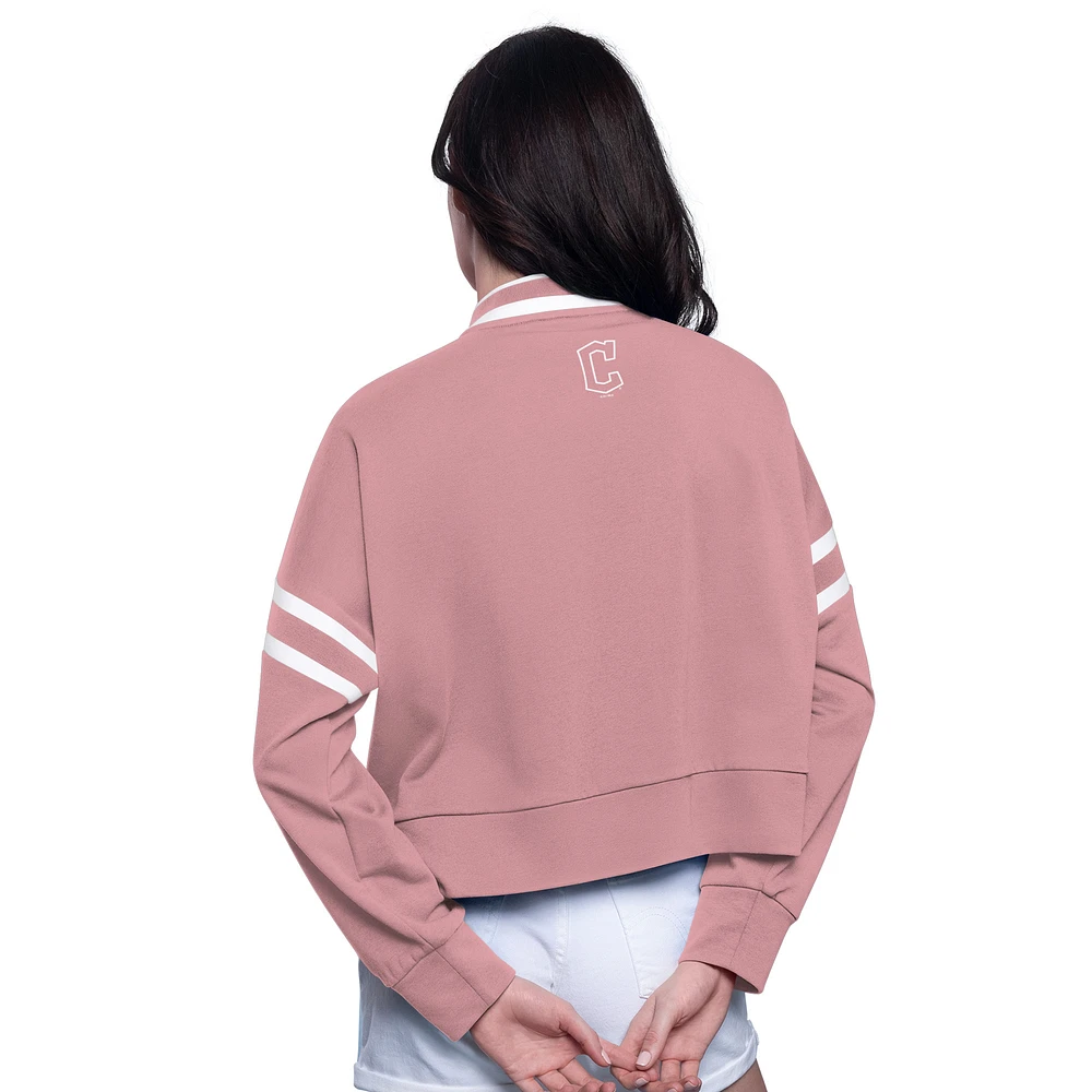 Sweat-shirt court Power Play rose pour femme des Cleveland Guardians