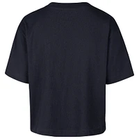 Women's '47  Navy Cleveland Guardians City Connect Shale Drop Shoulder Cropped T-Shirt