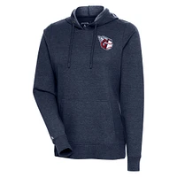 Sweat à capuche manches longues Antigua Heather Navy Cleveland Guardians Action pour femme