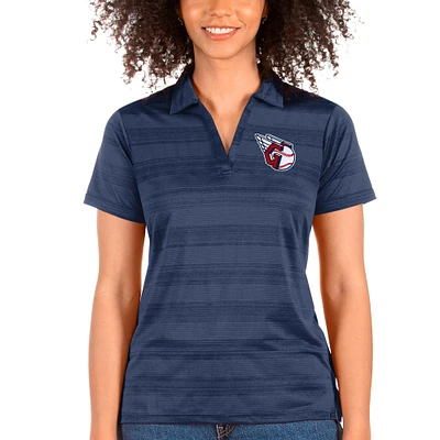 Polo Compass bleu marine pour femme des Cleveland Guardians d'Antigua