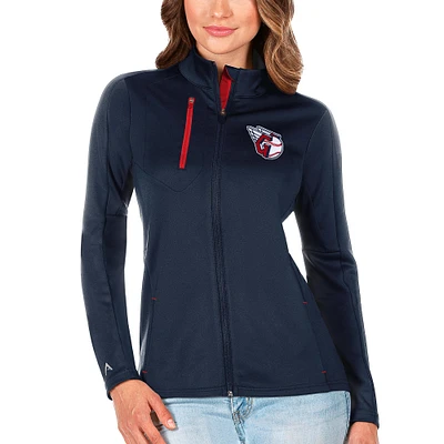 Women's Antigua Navy Cleveland Guardians Generation Full-Zip Jacket