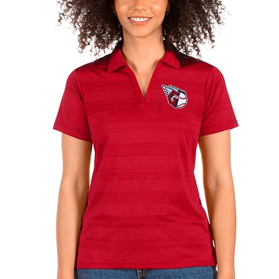 Women's Antigua Red Cleveland Guardians Compass Polo
