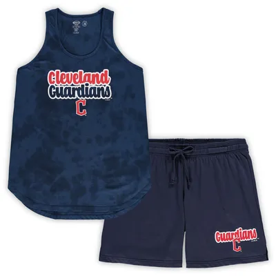 Cleveland Guardians Concepts Sport Women's Plus Cloud Tank Top & Shorts Sleep Set - Navy