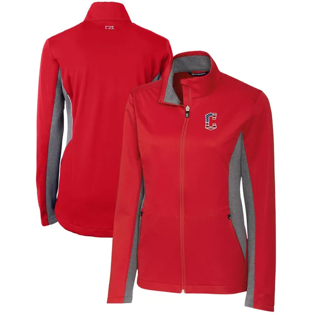 Starter Red St. Louis Cardinals Touchdown Raglan Full-Zip Track Jacket