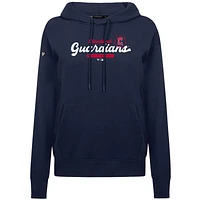 Women's Levelwear Navy Cleveland Guardians Accolade Adorn Monument Pullover Hoodie