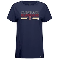 Women's Levelwear  Navy Cleveland Guardians City Connect Influx No Hitter T-Shirt