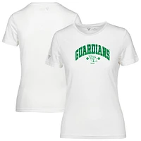 Women's Levelwear White Cleveland Guardians St. Patrick's Day Maddox Plaid T-Shirt