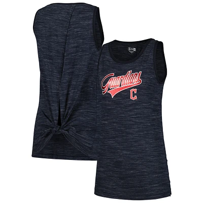 Women's New Era Navy Cleveland Guardians Space-Dye Active Tank Top