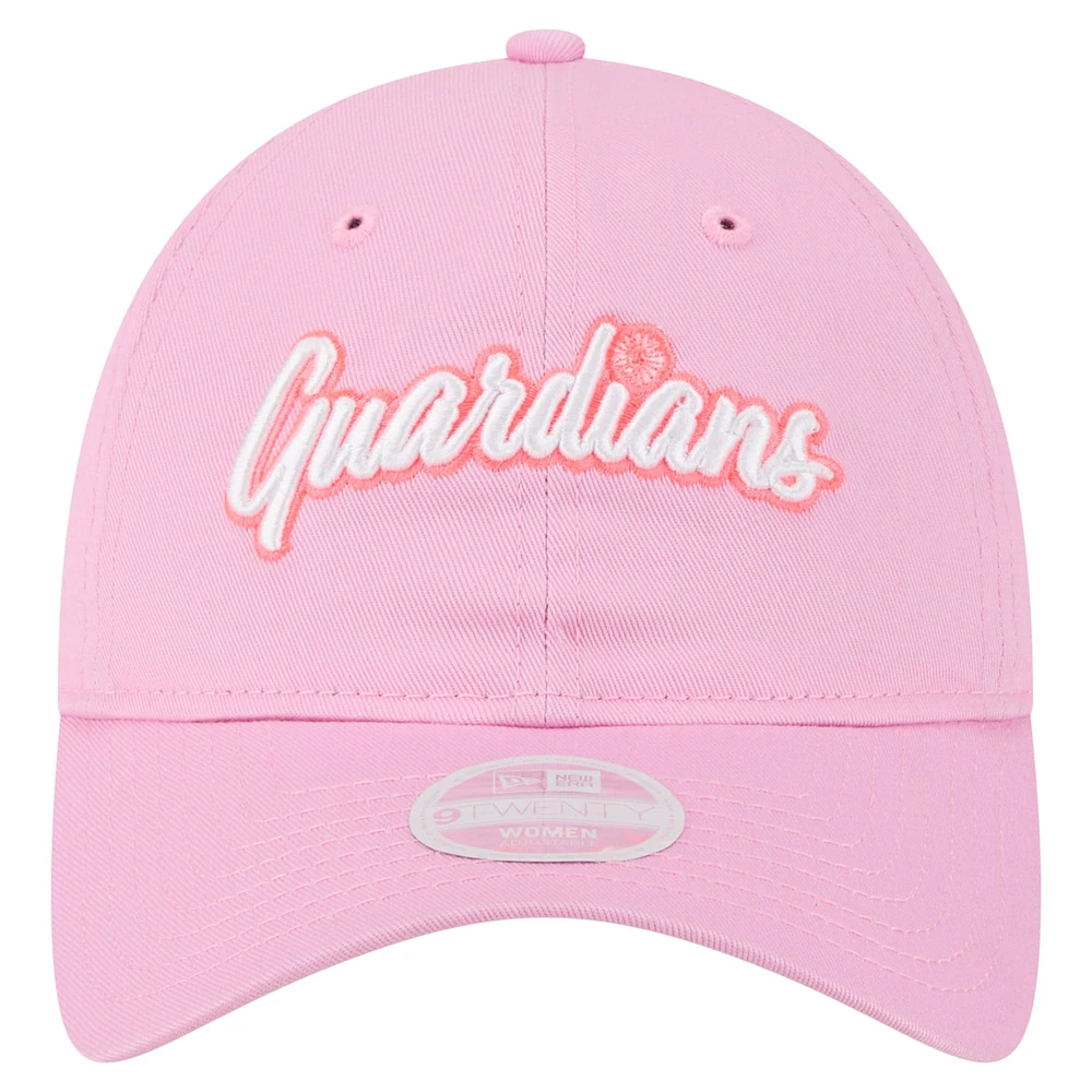 Women's New Era Pink Cleveland Guardians Mother's Day 9TWENTY Adjustable Hat