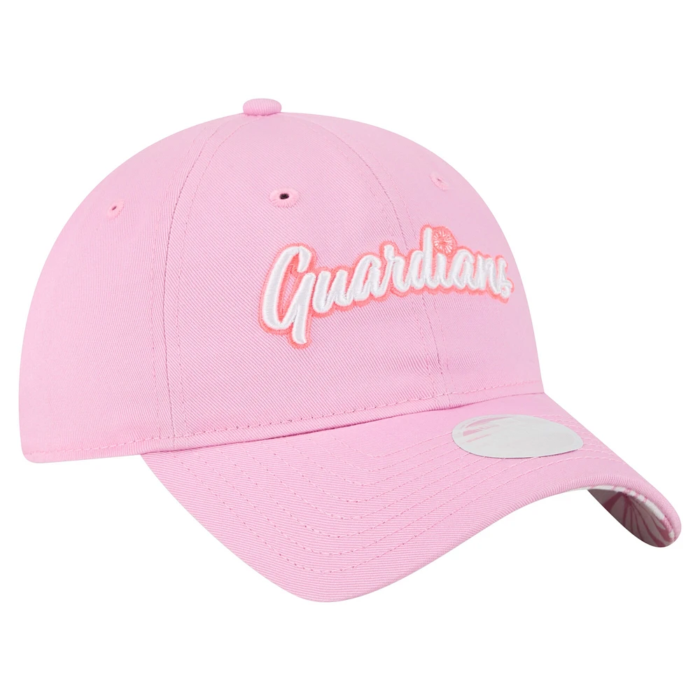 Women's New Era Pink Cleveland Guardians Mother's Day 9TWENTY Adjustable Hat