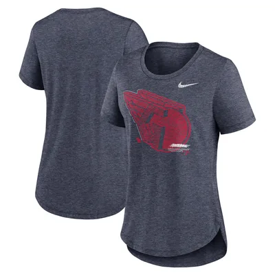 Lids Cleveland Guardians Nike Women's Summer Breeze Raglan Fashion T-Shirt  - Heather Gray