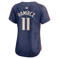 Maillot Nike José Ramírez bleu marine pour femme des Cleveland Guardians City Connect Limited Player