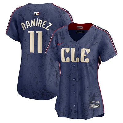 Maillot Nike José Ramírez bleu marine pour femme des Cleveland Guardians City Connect Limited Player