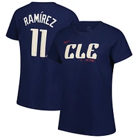 T-shirt Nike Jose Ramirez bleu marine Cleveland Guardians 2024 City Connect Fuse avec nom et numéro du joueur