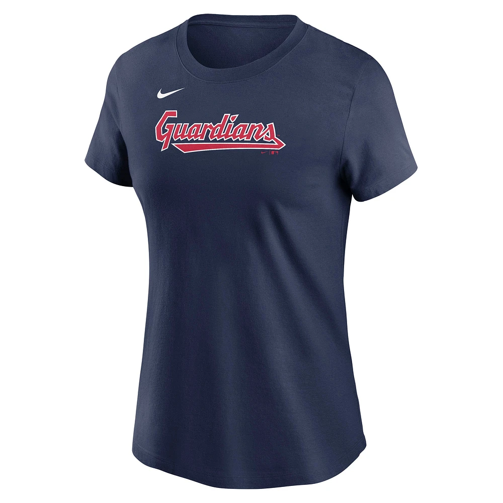 Women's Nike Jose Ramirez Navy Cleveland Guardians Fuse Name & Number T-Shirt