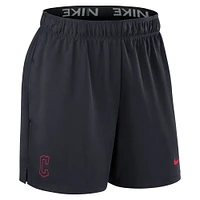 Women's Nike Navy Cleveland Guardians Authentic Collection Knit Shorts