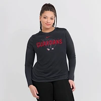 T-shirt à manches longues Nike Cleveland Guardians Authentic Collection Legend Performance pour femme - Bleu marine