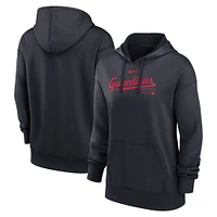 Women's Nike Navy Cleveland Guardians Authentic Collection Performance Pullover Hoodie