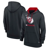 Sweat à capuche Nike bleu marine Cleveland Guardians Authentic Collection Performance pour femme