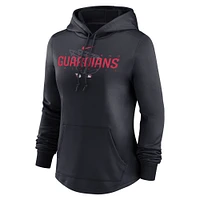 Women's Nike Navy Cleveland Guardians Authentic Collection Pregame Performance Pullover Hoodie