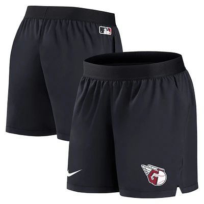 Women's Nike Navy Cleveland Guardians Authentic Collection Team Performance Shorts