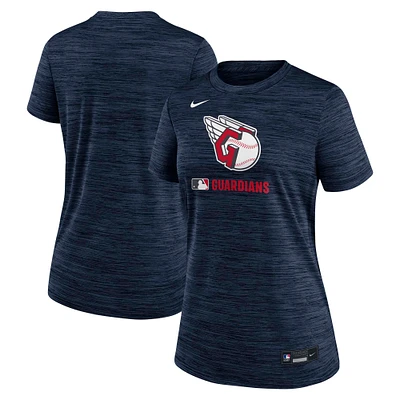 Women's Nike  Navy Cleveland Guardians Authentic Collection Velocity Performance T-Shirt