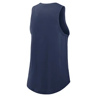 Women's Nike Navy Cleveland Guardians Legacy Icon High Neck Performance Tank Top